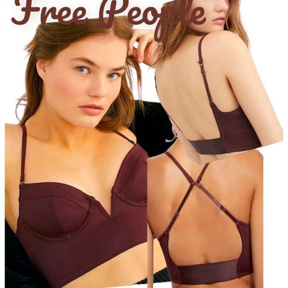 ❤️FREE PEOPLE BRIANNA LONGLINE BRA - Picture 1 of 7
